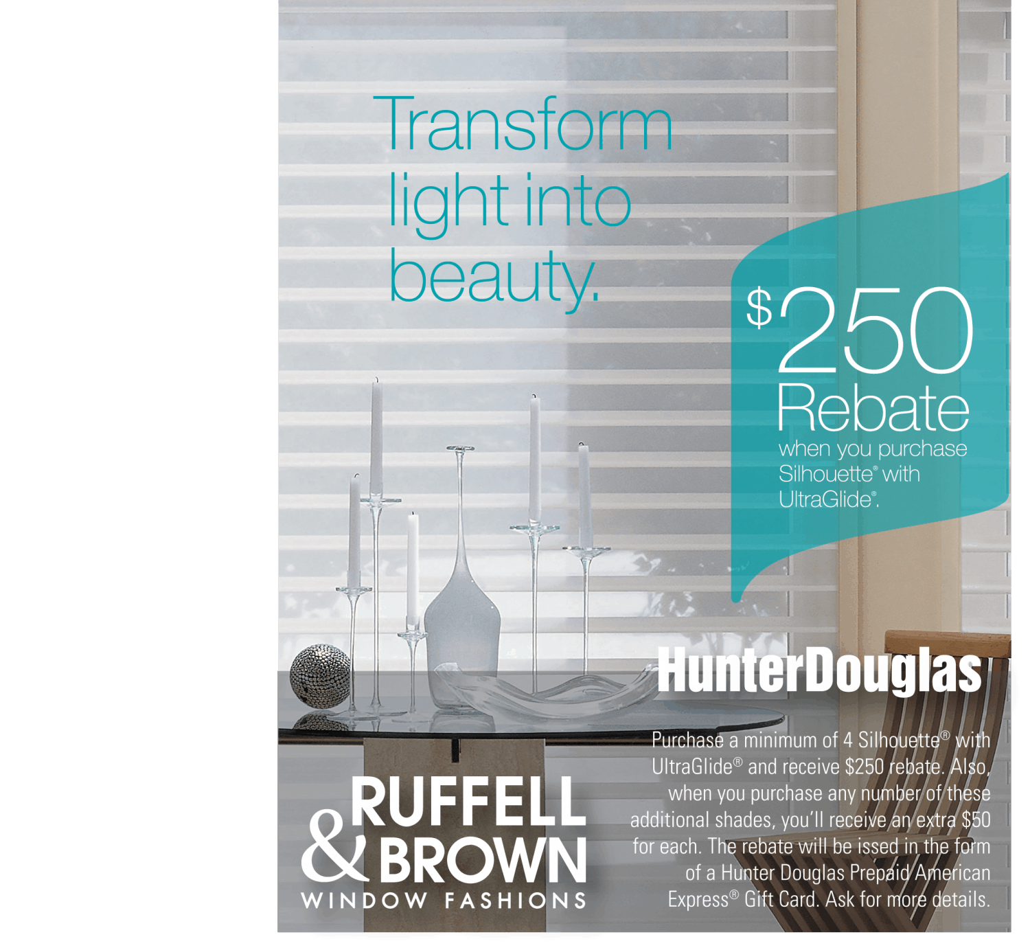 HD Rebate Offer Ruffell Brown Window Covering Centre