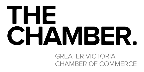 The chamber greater victoria chamber of commerce logo.